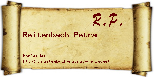 Reitenbach Petra névjegykártya